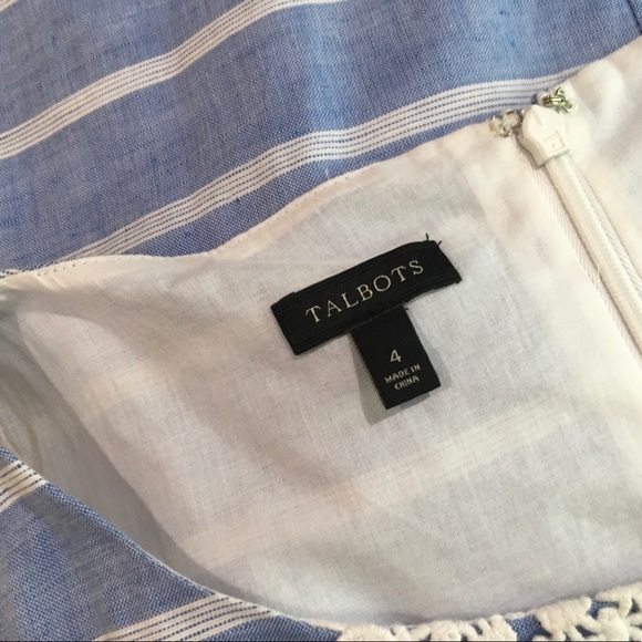 Talbots shift dress striped blue - Picture 3 of 8